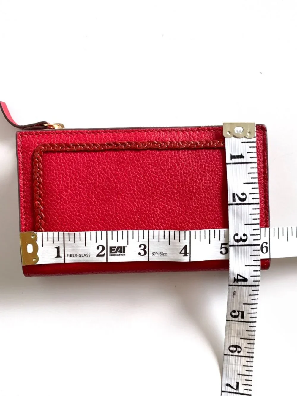 LODIS Rope Me in North or South French Leather Purse Red Wallet